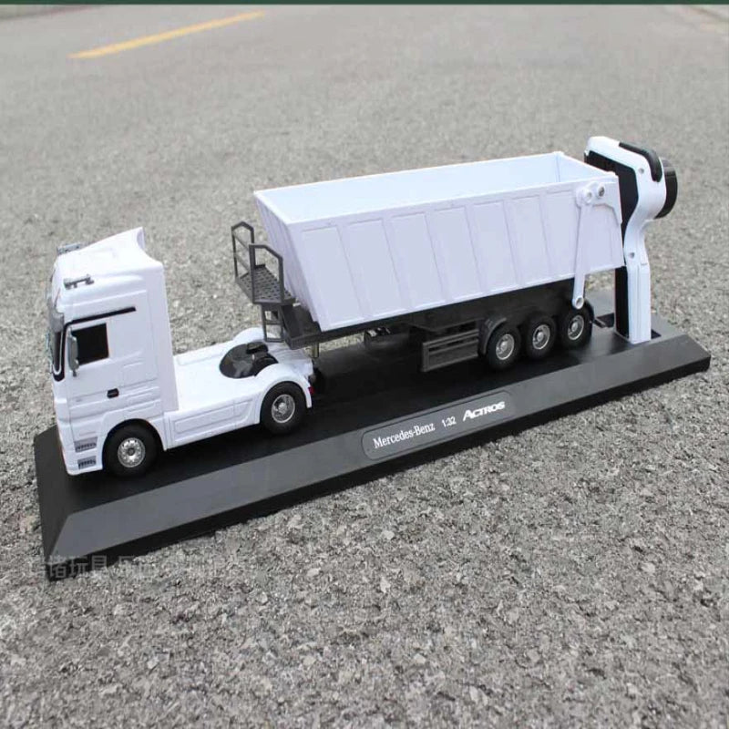 2.4GHZ 6CH Remote Control Truck With LED Light  Big Dump Truck Load 2250g Electric Toy Car Model Semi-Trailer  For Kids Gifts