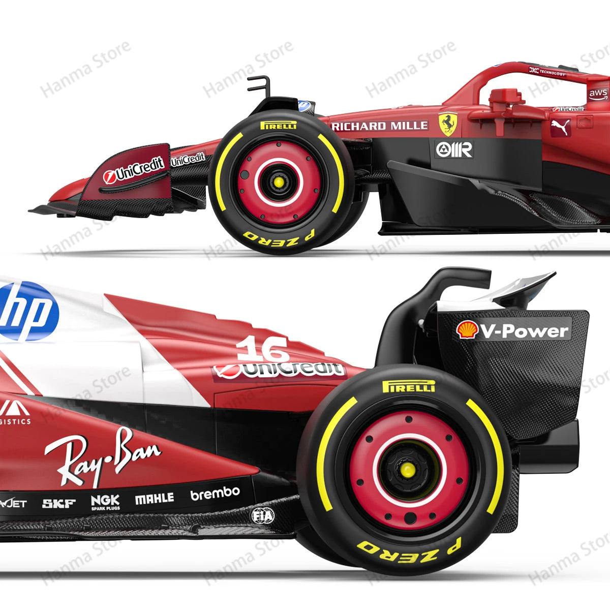 HANMA RC Car 1:12 F1 Ferrari HP SF25 #16 Remote Control Racing Model Car Formula Vehicle Toys for Kids Christmas Gifts