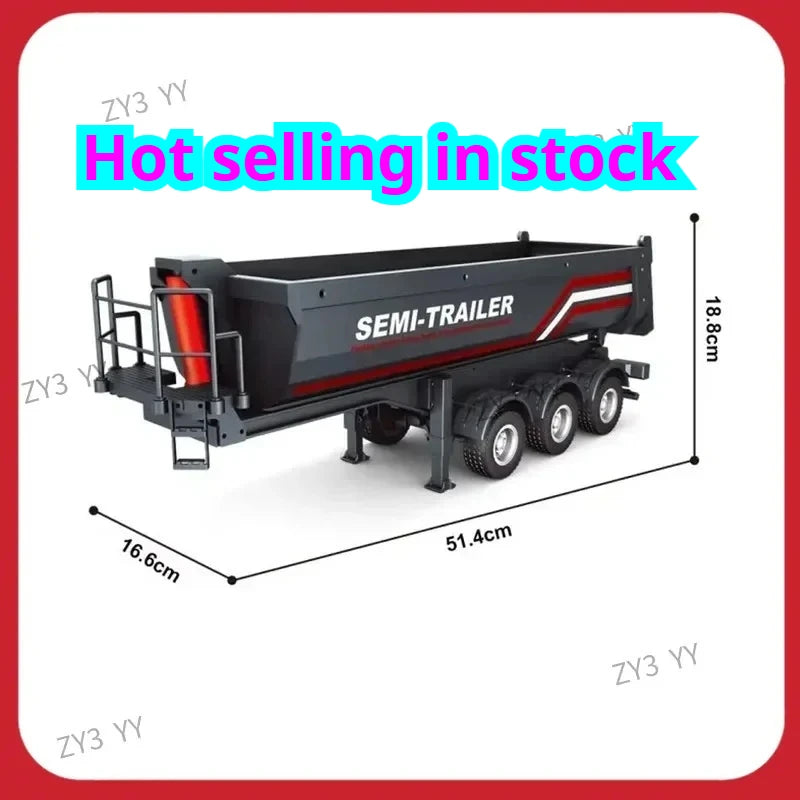 20261/18 Huina 1509 Rc Semi Dump Trailer Electric Lifting For Rc Tractor Truck 1501 Tail Light Support Leg No Sound System Model