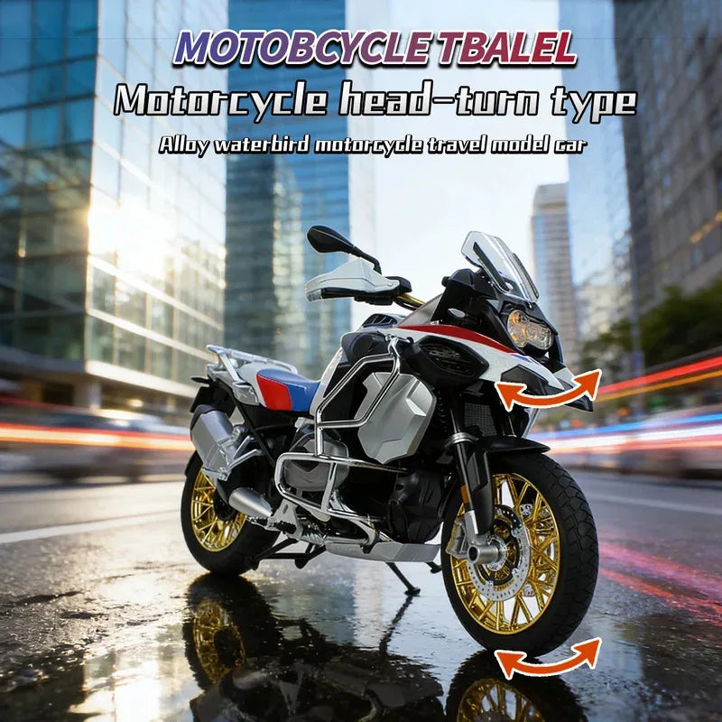 For BMW R1250 GS ADV 1:6 Alloy Metal Diecast Motorcycle Model High Simulation Home Ornaments Collection Hobby Gift