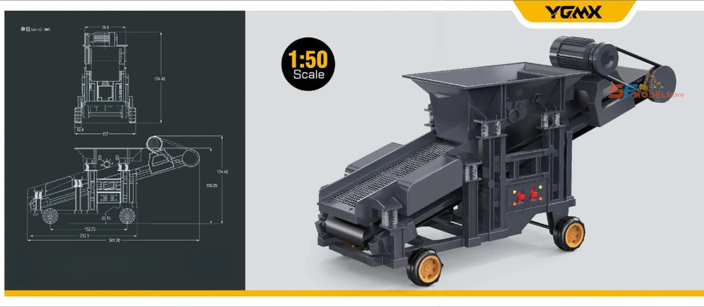 Yi Gong 1/50 RC Loader Excavator Mining Truck Sand Screener Road Roller Model Mini Engineering Vehicle Toys Hobbies 2026 New