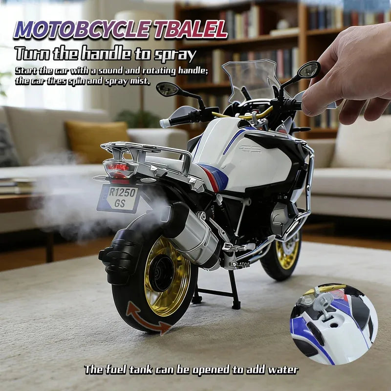 For BMW R1250 GS ADV 1:6 Alloy Metal Diecast Motorcycle Model High Simulation Home Ornaments Collection Hobby Gift