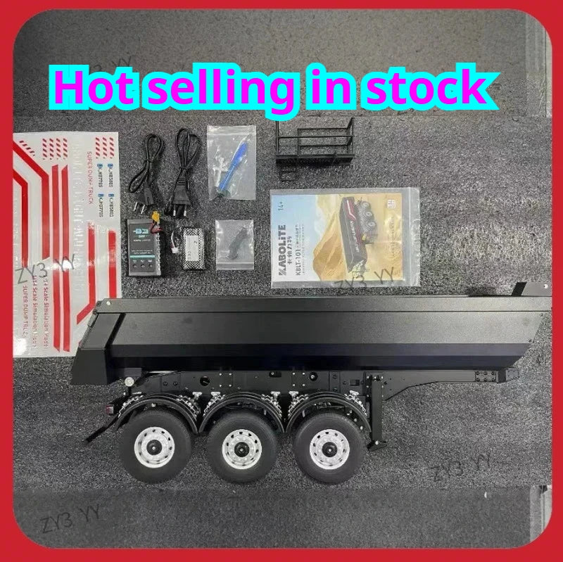 20261/18 Huina 1509 Rc Semi Dump Trailer Electric Lifting For Rc Tractor Truck 1501 Tail Light Support Leg No Sound System Model