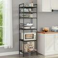 Multifunctional 6-Tier Metal Storage Rack - Easy to Assemble and Stackable, Available in Black/White, Suitable for 15 Different Scenarios Such as Kitchen, Bathroom, and Living Room Organization, Ideal for Christmas, Thanksgiv